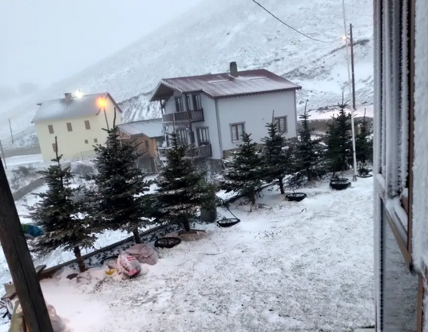 Hava sıcaklığı 10 derece düştü: Beyaz örtüyle kaplandı 2