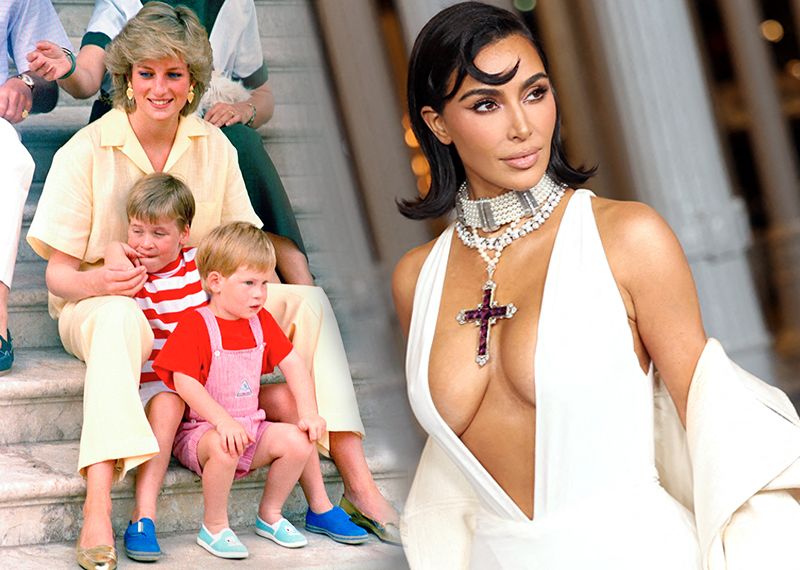 Kim Kardashian, Prenses Diana'nın kolyesini taktı
