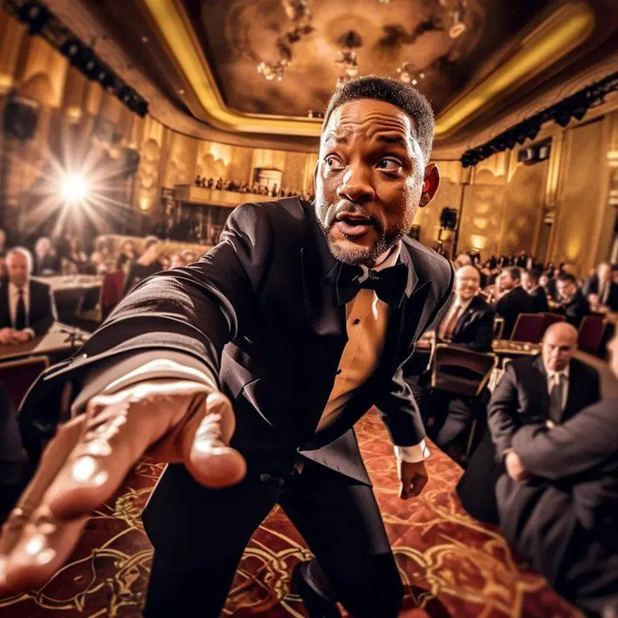 Will Smith'in tokadı yapay zekayla Chris Rock'ın gözünden canlandırıldı 1