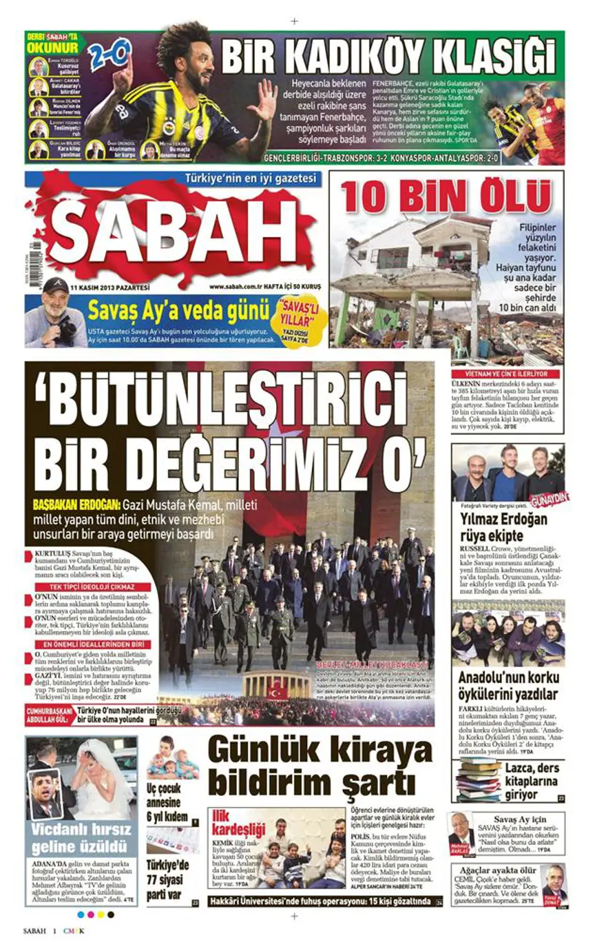 Günün manşetleri - 11 Kasım 7