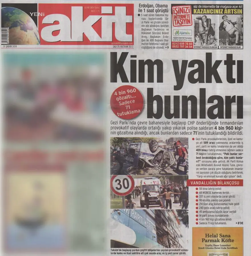 Gazete manşetleri - 25 Haziran 12
