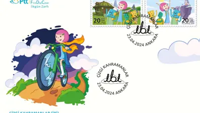 PTT'den "Çizgi Kahramanlar (İbi)" konulu anma pulu ve ilk gün zarfı