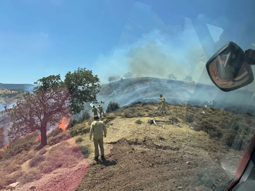 Çanakkale'de makilik alanda korkutan yangın 3 Çanakkale'de makilik alanda korkutan yangın 3