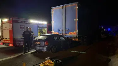 Otobanda feci kaza: Bir ölü, bir ağır yaralı