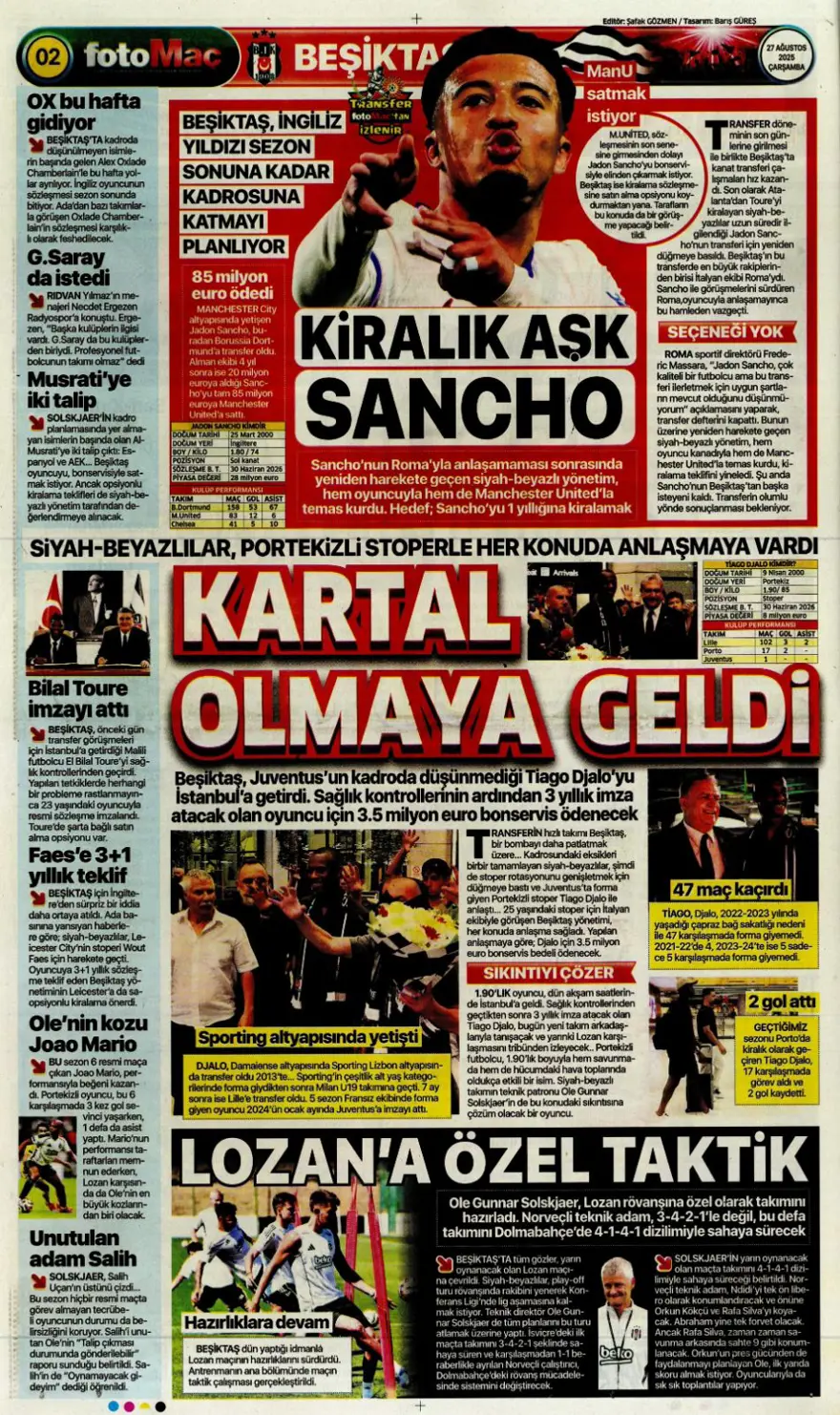 "Bitsin bu hasret" (27 Ağustos spor manşetleri) 4