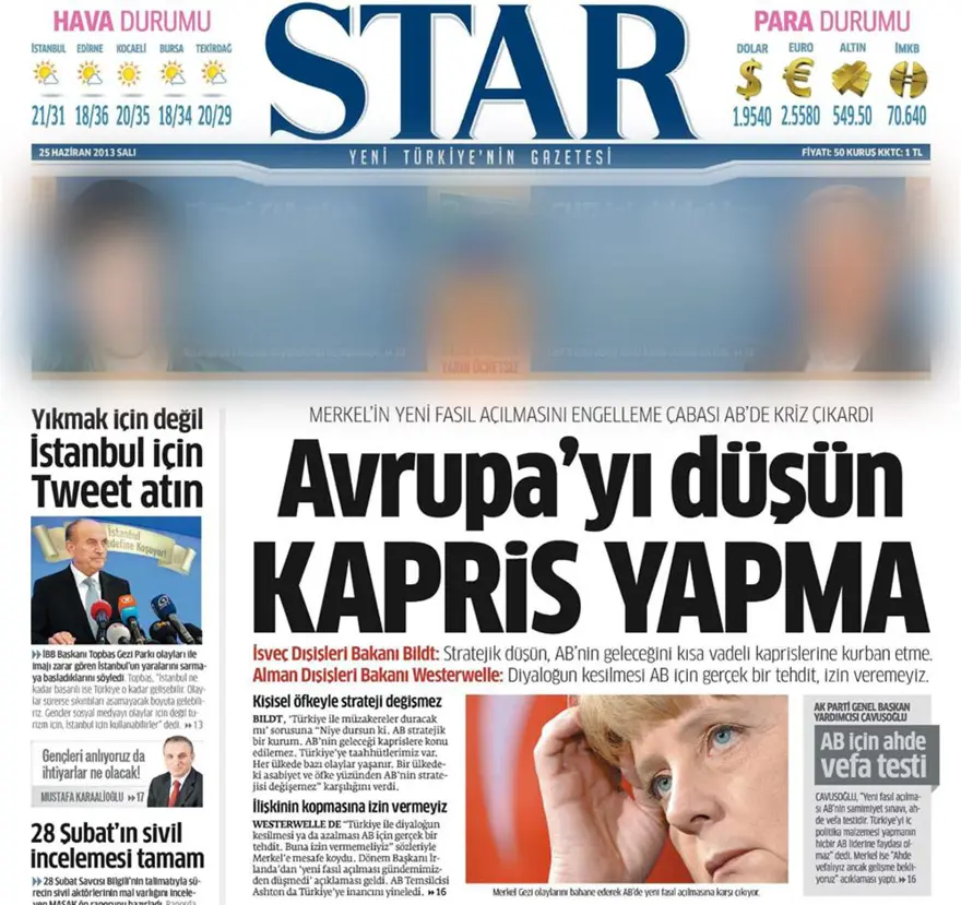 Gazete manşetleri - 25 Haziran 4