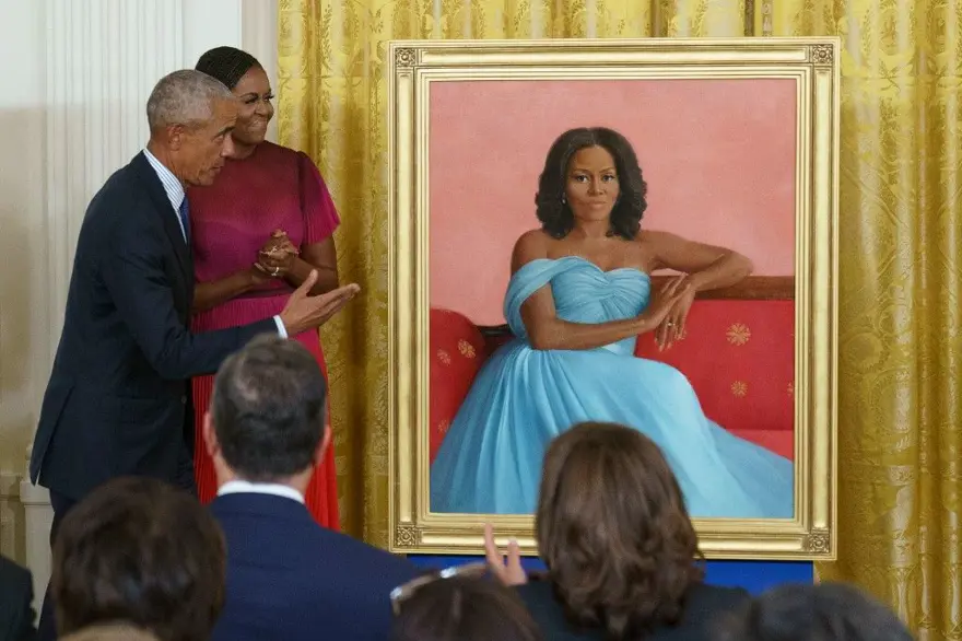 Barack Obama ve Michelle Obama'nın resmi portreleri Beyaz Saray'da 3