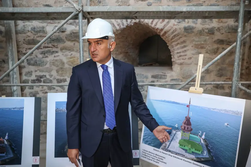 Kültür Bakanı Ersoy'dan Kız Kulesi'nde inceleme 11