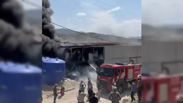 Malatya'da işçi konteynerlerinde yangın
