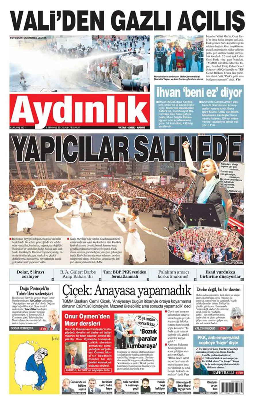 9 Temmuz 2013 gazete manşetleri 10