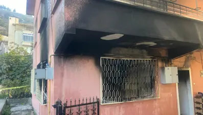 Tokat'ta iki katlı evde yangın çıktı