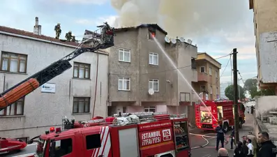 Ataşehir'de korkutan yangın
