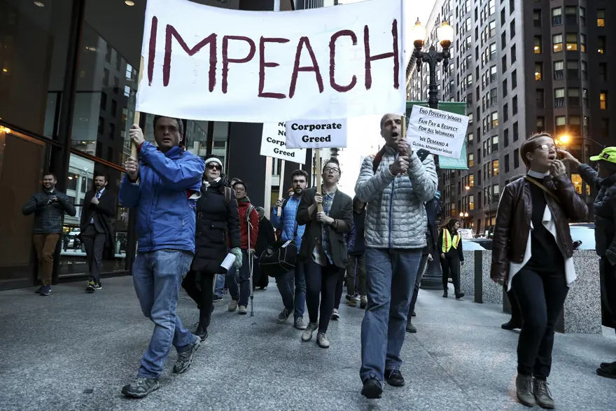 Şikago’da çifte Trump protestosu 4