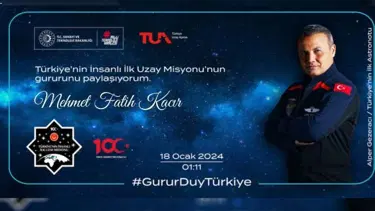 Türkiye'nin insanlı ilk uzay yolcuğuna hatıra kartı