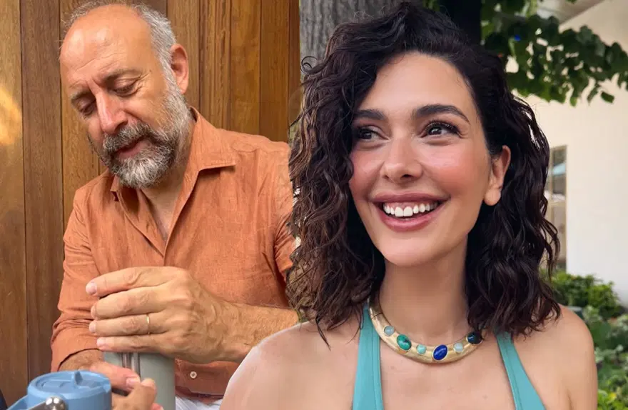 Bergüzar Korel videoya çekti. Halit Ergenç'in bilinmeyen alışkanlığı 