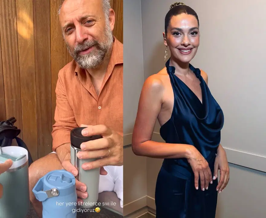 Bergüzar Korel videoya çekti. Halit Ergenç'in bilinmeyen alışkanlığı 2