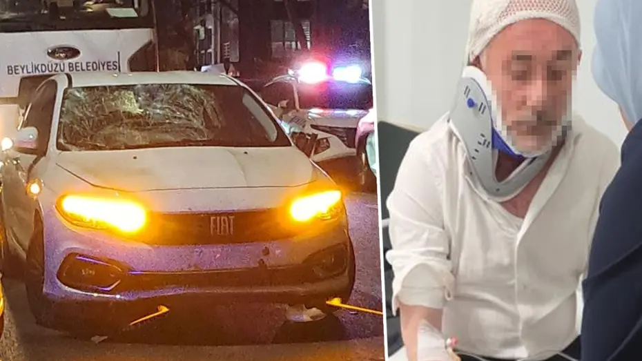 Scooterlı çocuğa çarptı, aracını paramparça ettiler