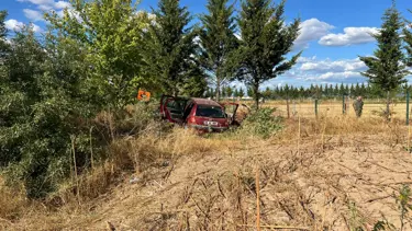 Kırklareli'nde otomobil tarlaya devrildi: Dört yaralı