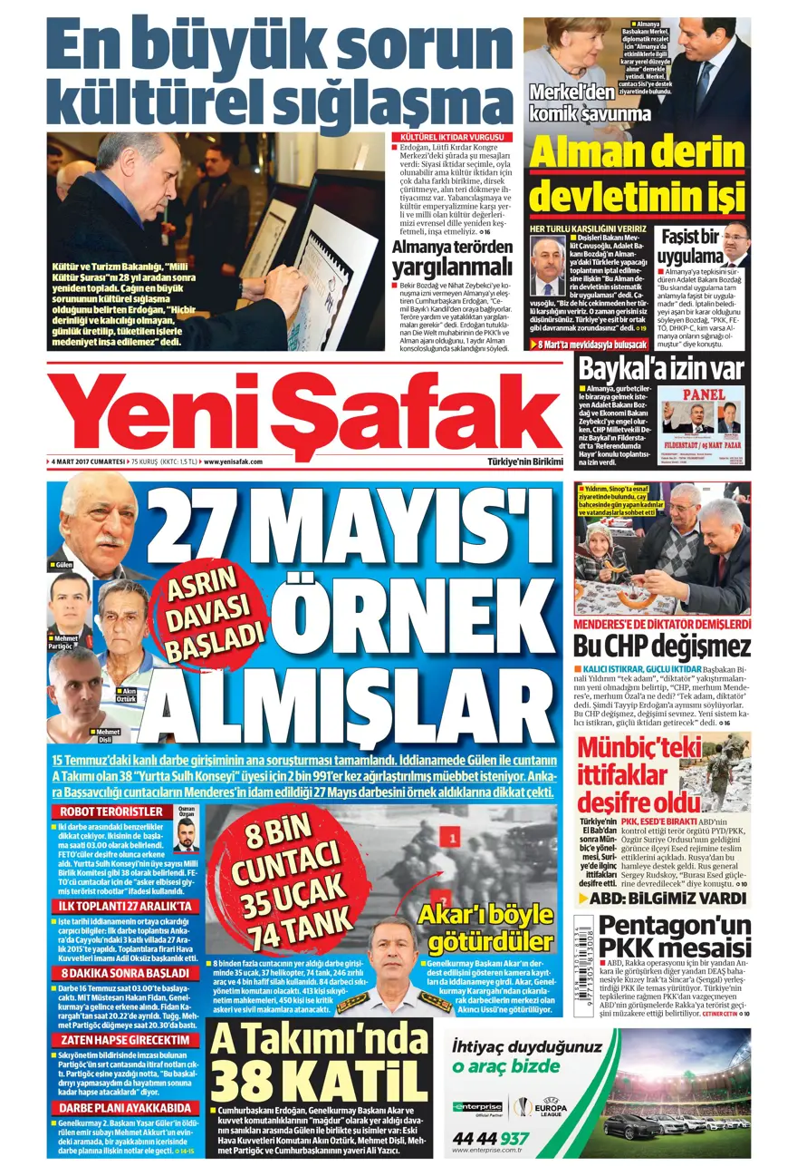 Günün gazete manşetleri - 04.03.2017 15