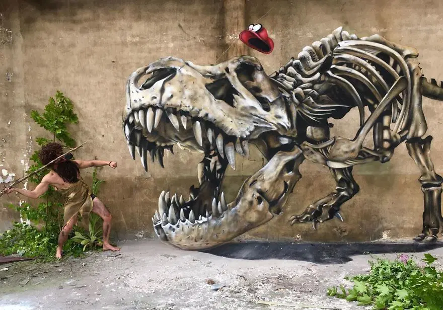 Fransız sokak sanatçısından 3 boyutlu grafitiler 49