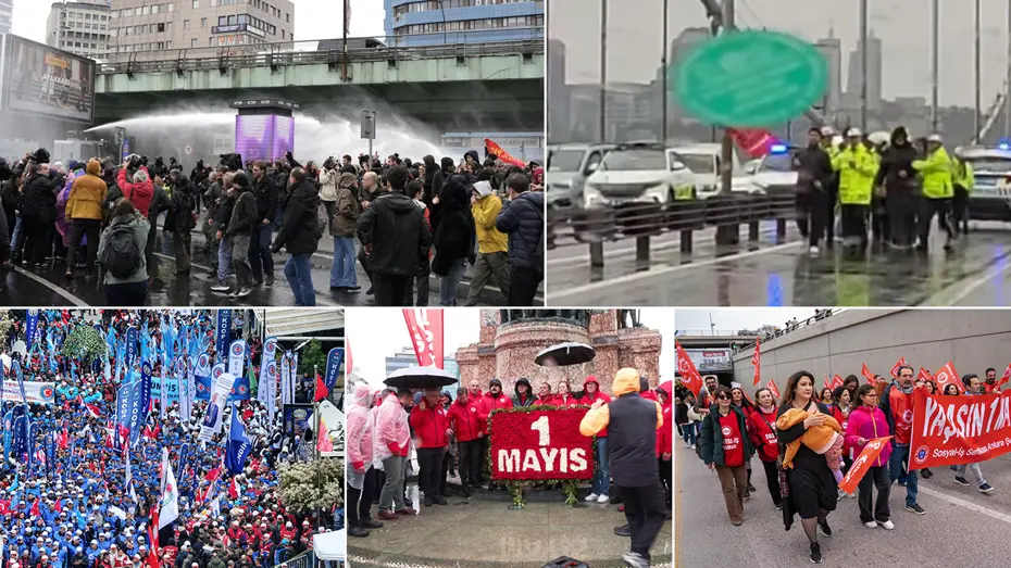 1 Mayıs meydanlarda kutlanıyor: Taksim kapatıldı, 15 Temmuz Şehitler Köprüsü'nde polis müdahalesi