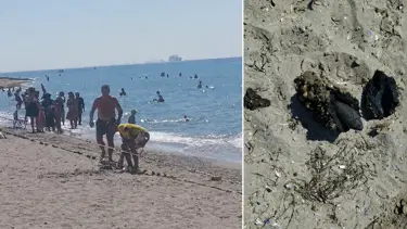 Çanakkale'de halk plajında patlamamış top mermisi bulundu