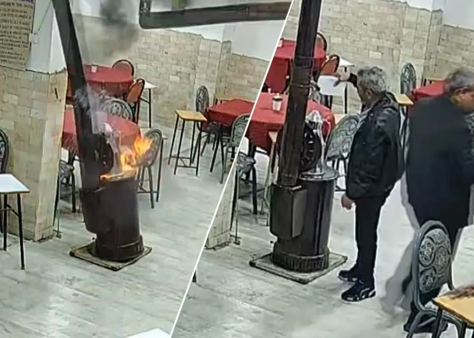 Güzel koksun diye sobaya kolonya döktü. Kıraathane savaş alanına döndü