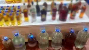 Yüzlerce litre sahte içki ele geçirildi