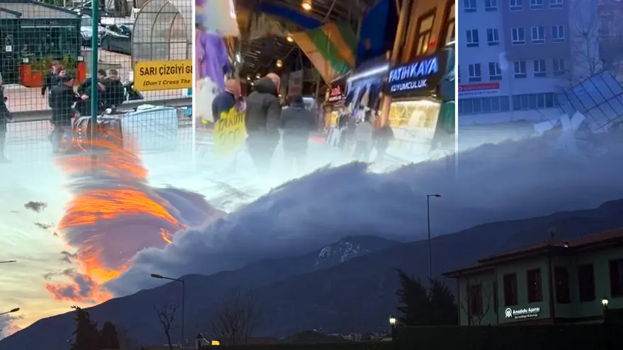 Bursa'da şiddetli lodos. Çatılar uçtu, araç devrildi 