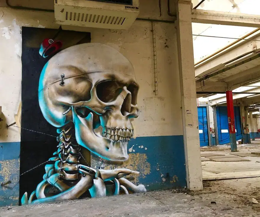 Fransız sokak sanatçısından 3 boyutlu grafitiler 52