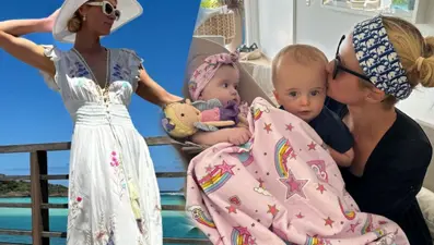 Tatilin tadını çıkaran Paris Hilton'dan mutlu aile pozları