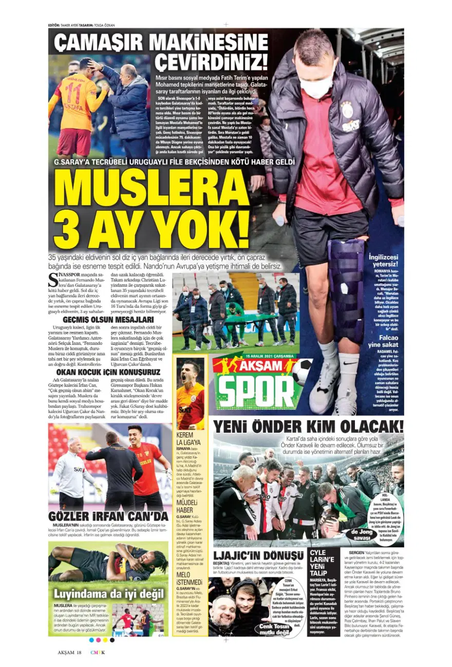 Günün spor manşetleri (15 Aralık 2021) 1 Günün spor manşetleri (15 Aralık 2021) 1