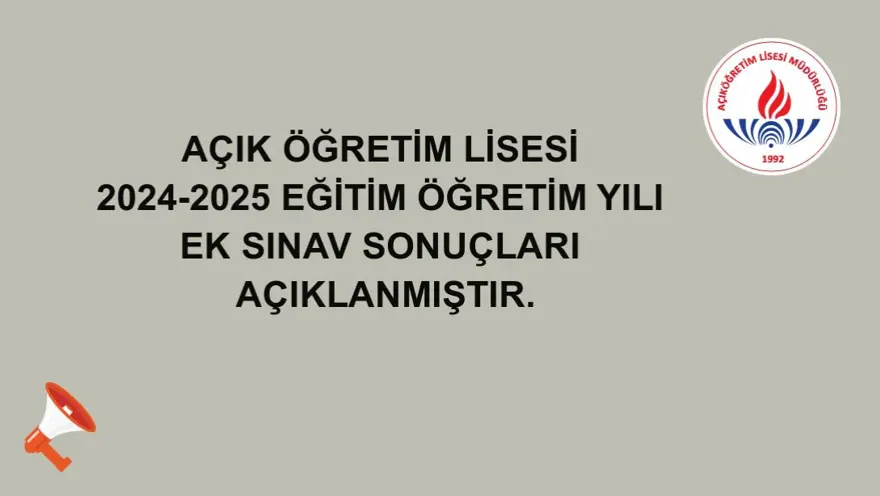 AÖL ek sınav sonuçları açıklandı (aolweb.meb.gov.tr AÖL sonuç ekranı) 