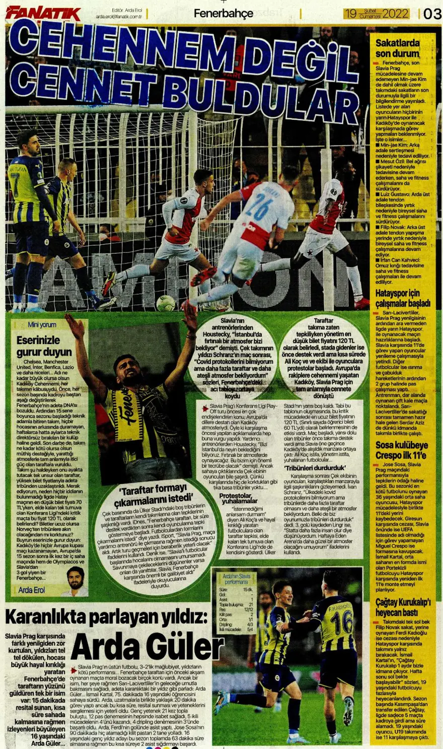 Günün spor manşetleri (19 Şubat 2022) 3