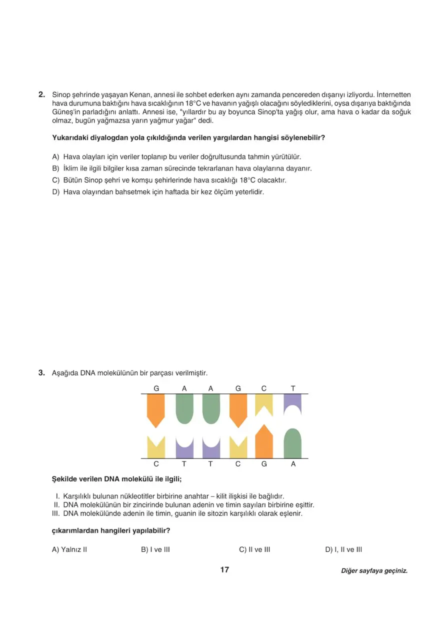 Uğur Okulları LGS-2 sayısal deneme sınavı 16