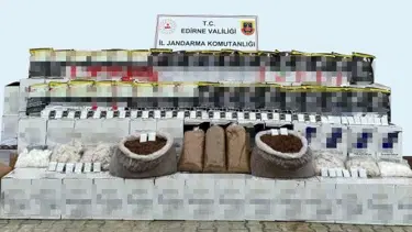 1 milyon 735 bin makaron ve 107 kilo tütün ele geçirildi