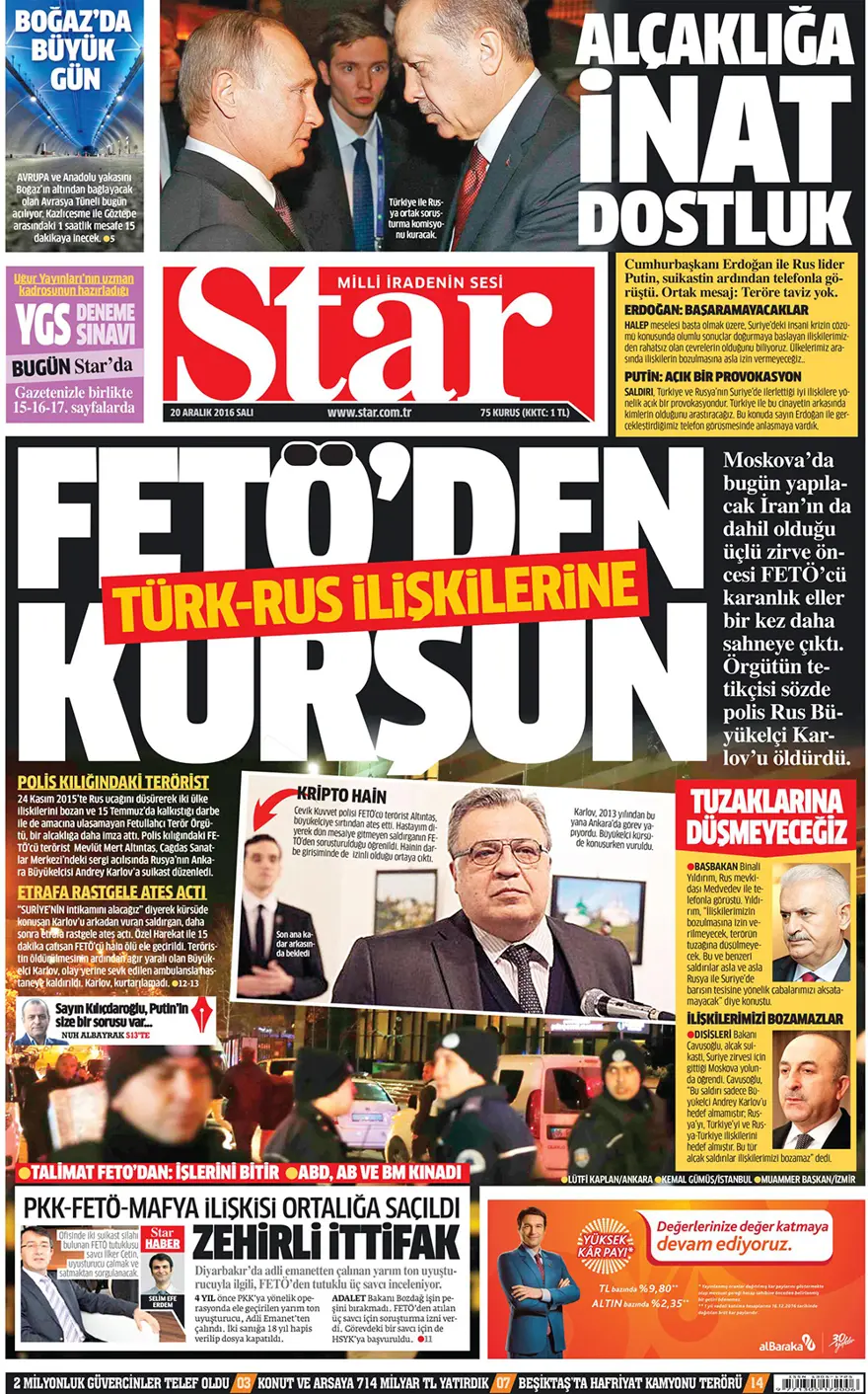 Günün gazete manşetleri - 20 Aralık 2016 5