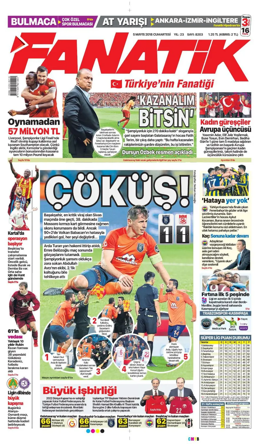 Günün gazete manşetleri - 5 Mayıs 2018 20