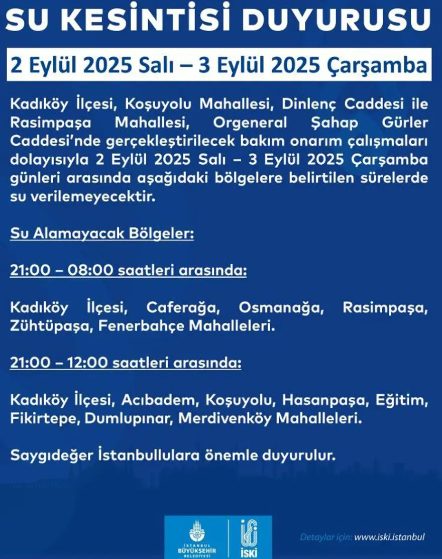 SU KESİNTİSİNDEN ETKİLENECEK MAHALLELER 2