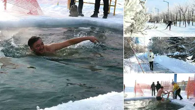 Eksi 40 derecede spor yapıyorlar