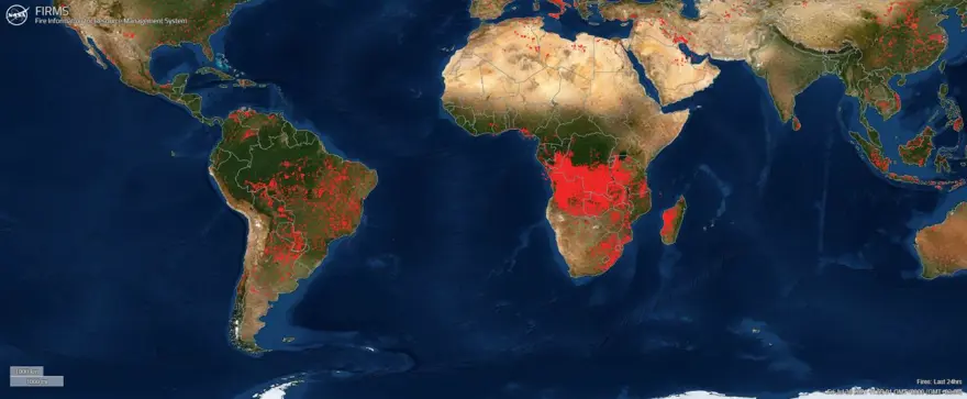 Dünyadaki yangınları takip eden platform: NASA Fire Map 4