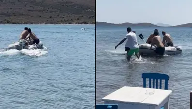 Yürüyerek gidilen adada can pazarı! Sürüklenen çocuğu kurtardı, kendi öldü