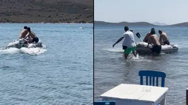 Yürüyerek gidilen adada can pazarı! Sürüklenen çocuğu kurtardı, kendi öldü
