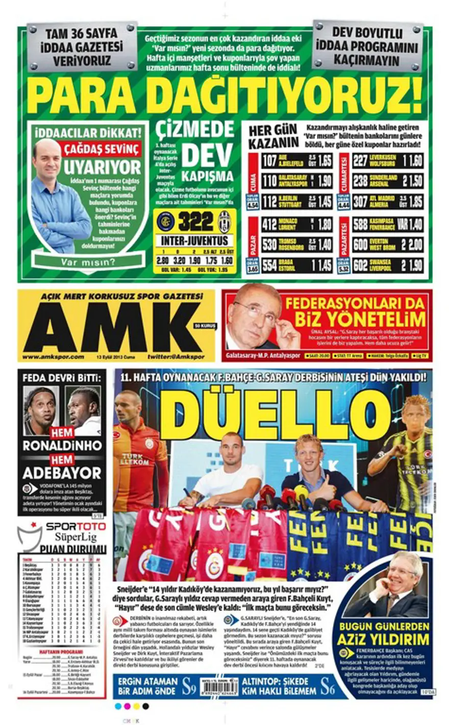 Günün Manşetleri- 13 Eylül 2013 20 Günün Manşetleri- 13 Eylül 2013 20