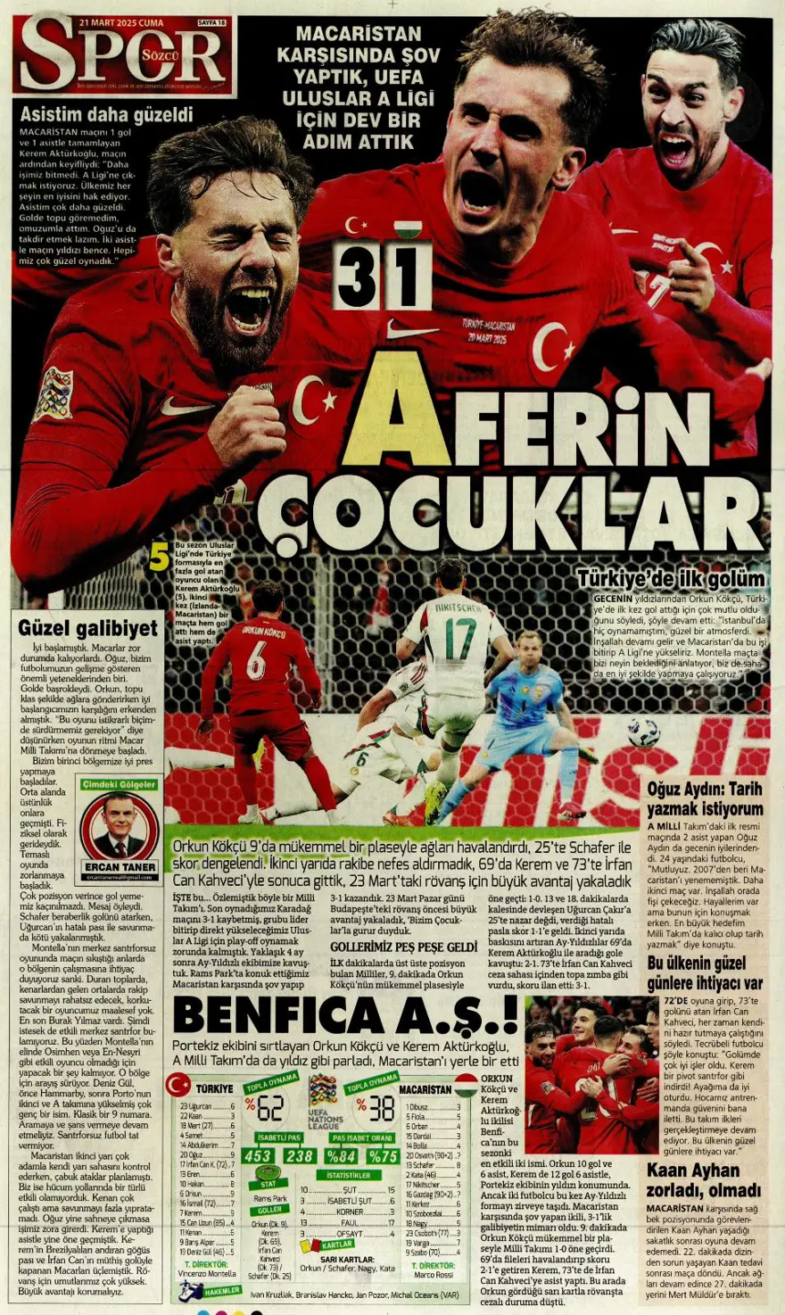 "İşte bizim çocuklar" (21 Mart 2025 spor manşetleri) 10 "İşte bizim çocuklar" (21 Mart 2025 spor manşetleri) 10