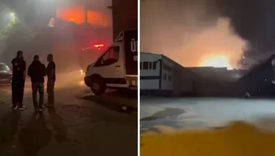 Zeytinburnu'nda sanayi sitesinde yangın