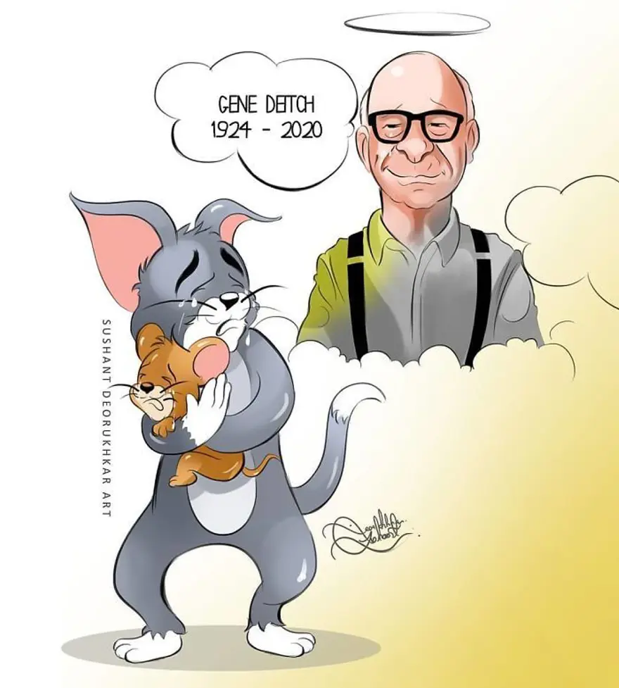 Tom ve Jerry, Temel Reis'in çizeri GeneDeitch'in ölümünün ardından sanatçılardan saygı duruşu nitelikli çizimler 16