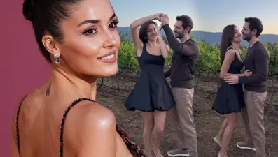 Hande Erçel ile Hakan Sabancı, ikinci yıl dönümlerini kutladı