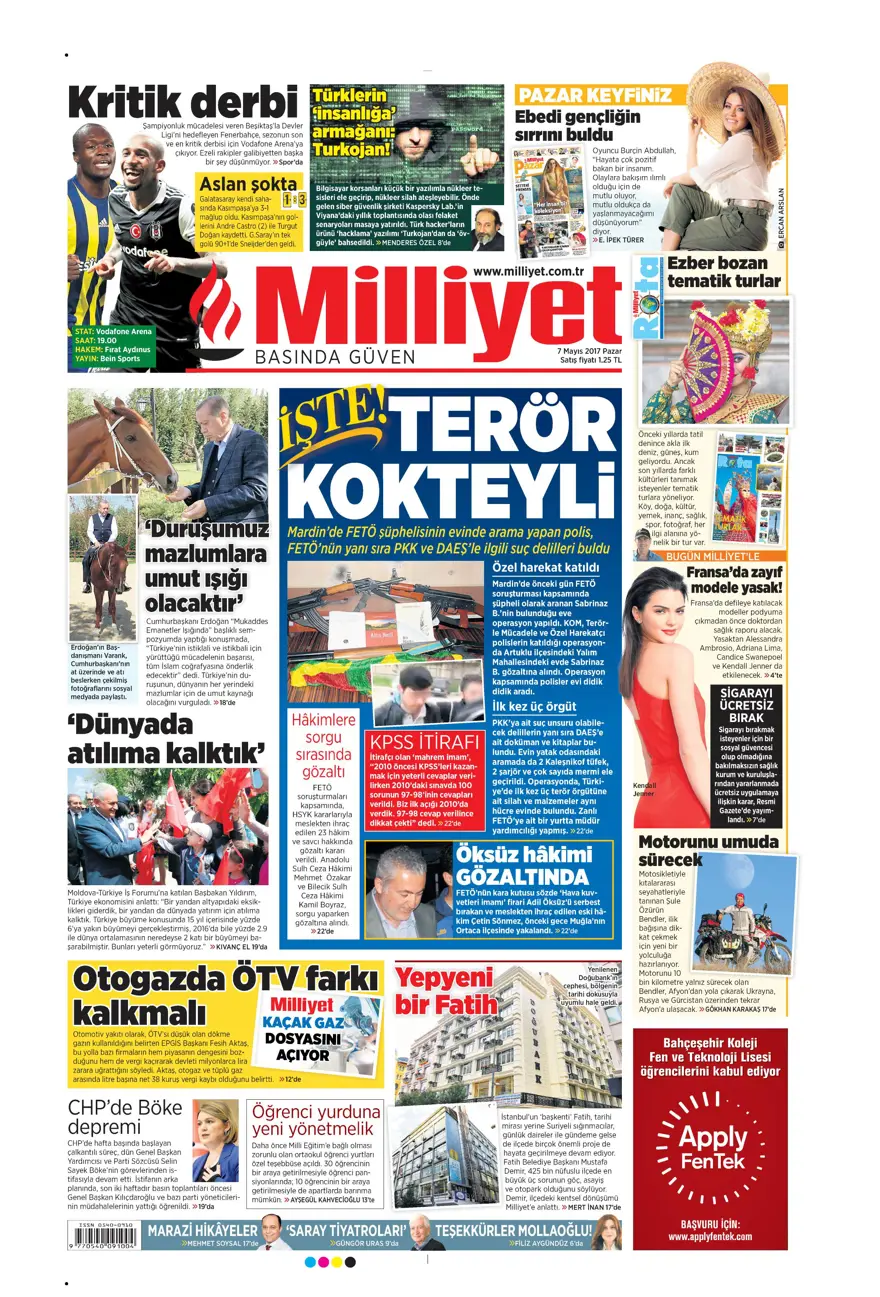 Günün gazete manşetleri - 07.05.2017 8