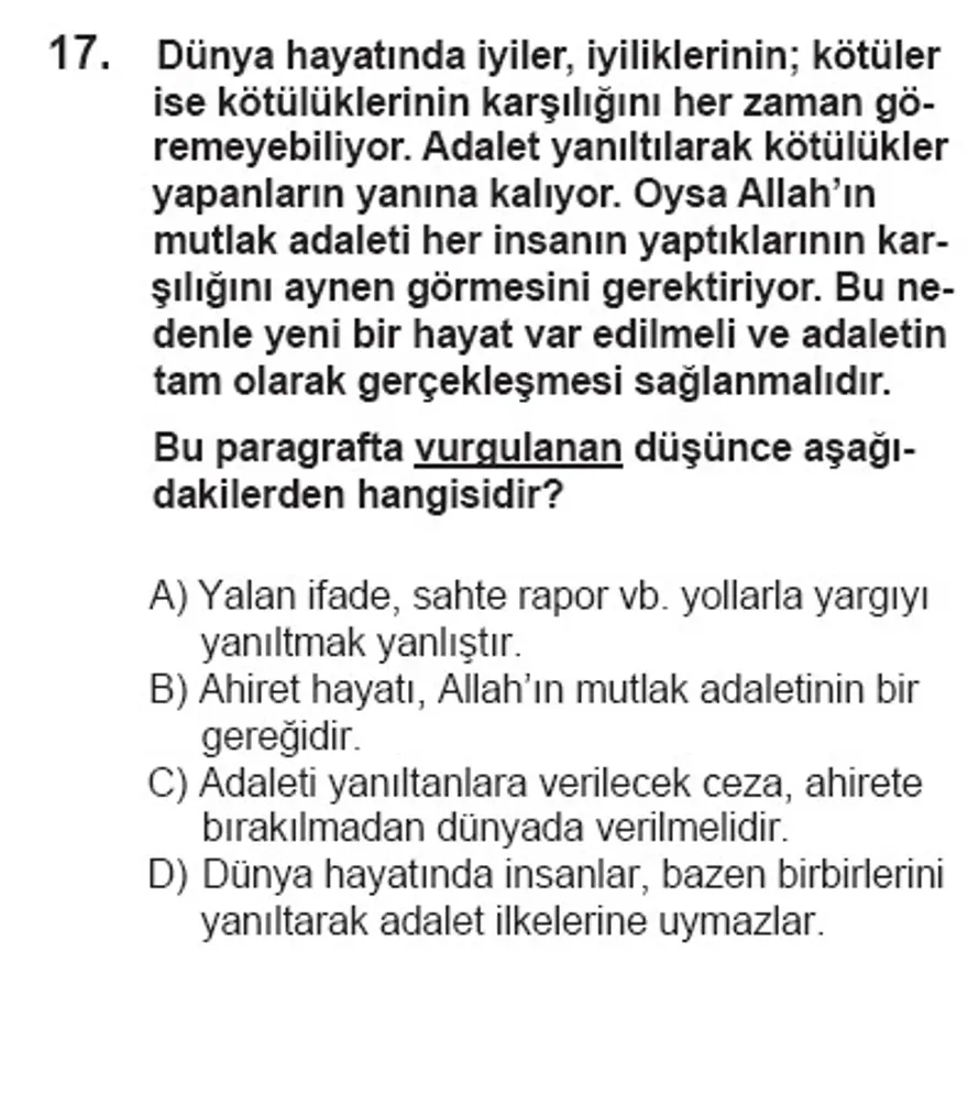 SBS 7. Sınıf Sosyal Bilimler Soruları 19